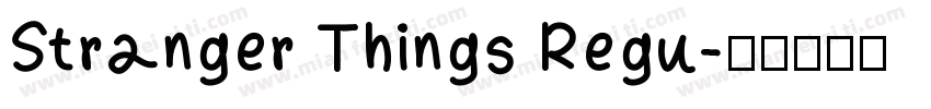 Stranger Things Regu字体转换